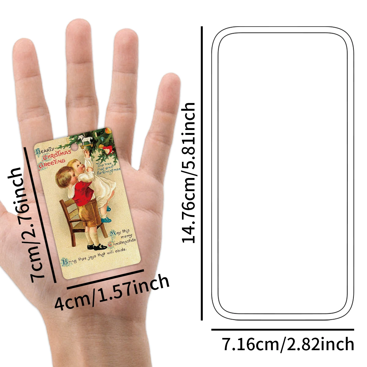 50pcs Christmas Gift Tags with 10m Hemp Rope, Hang Tags for Handmade Items, Packaging Tags for Wedding Party Christmas Supplies