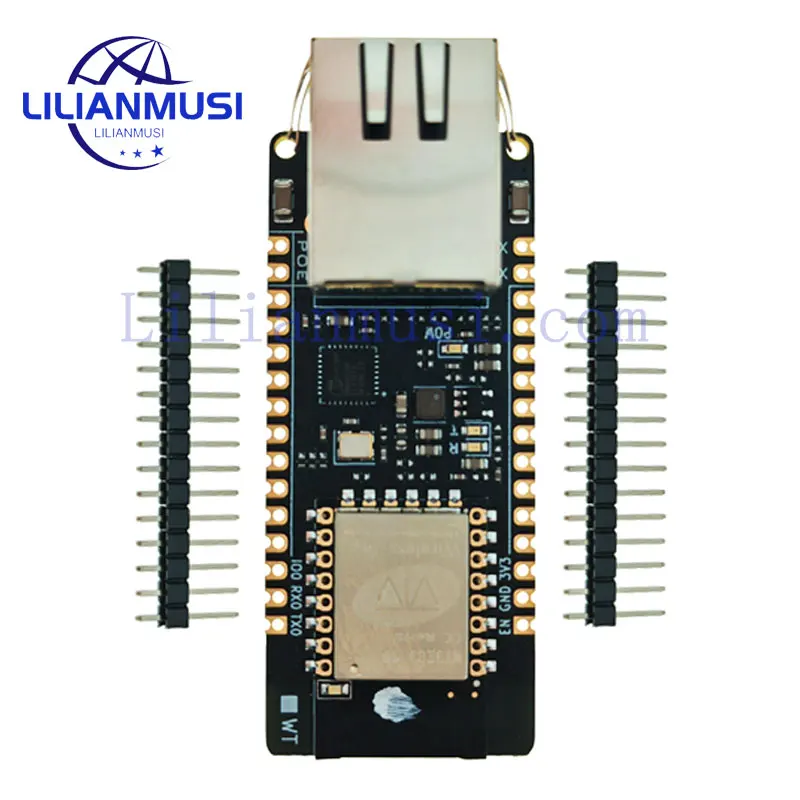 POE Module ESP32-C3 Expands DM9501 Ethernet WIFI Bluetooth Small Gateway and Supports POE Power Supply Available with ETH01-EVO