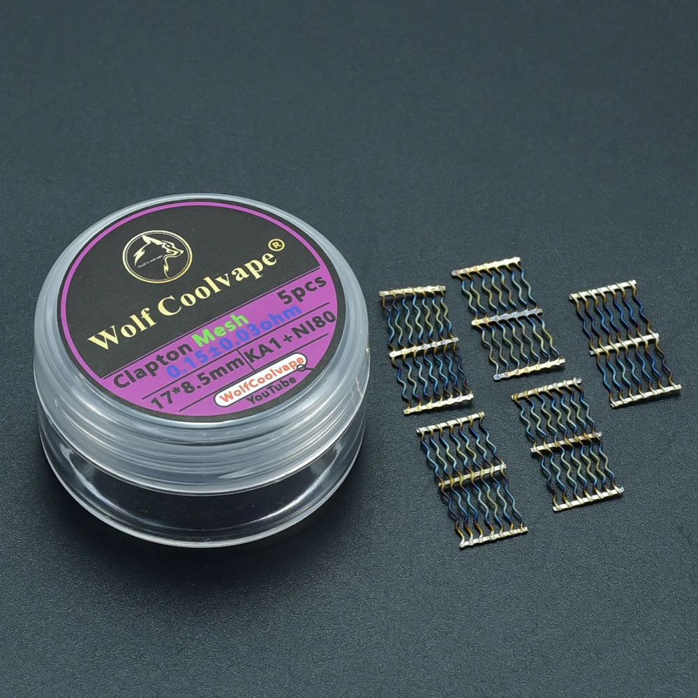 wolf coolvape nexmesh Coil Ni80 KA1+NI80 clapton Mesh 0.15ohm KA1 0.16ohm Clapton 17*8.5mm coils for Profile RDTA /1.5 RDA