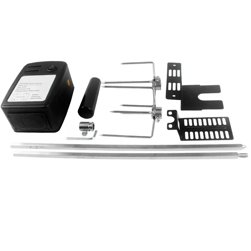 Automatic Grill Rotisserie Kit Electric BBQ Motor Camping Cooking Tools Stainless Steel Electric Barbecue Grill Slide Rotisserie