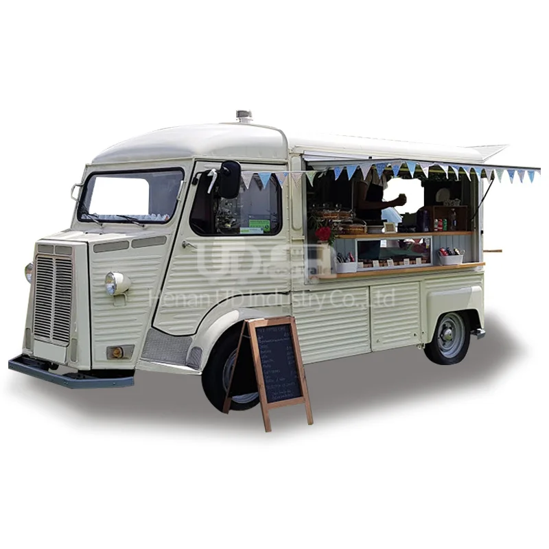 Camión de comida móvil Vintage, camioneta de comida de calle eléctrica, carrito de comida móvil para desayuno, café, cocina, venta de fábrica, totalmente equipado