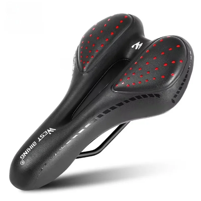 AliExpress West Biking WEST BIKING MTB Bike Saddle Mountain Road Bike Seat PU Leather Cycling Cushion Comfortable Gel Filled Shockproof Bicycle Saddle