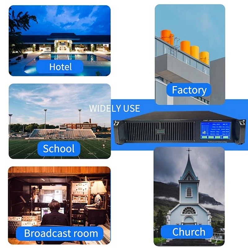 YXHT-2, 1000W FM Transmetteur Écran Tactile 1KW Stéréo Diffusion Équipement pour L'école, L'église, Les Stations De Radio