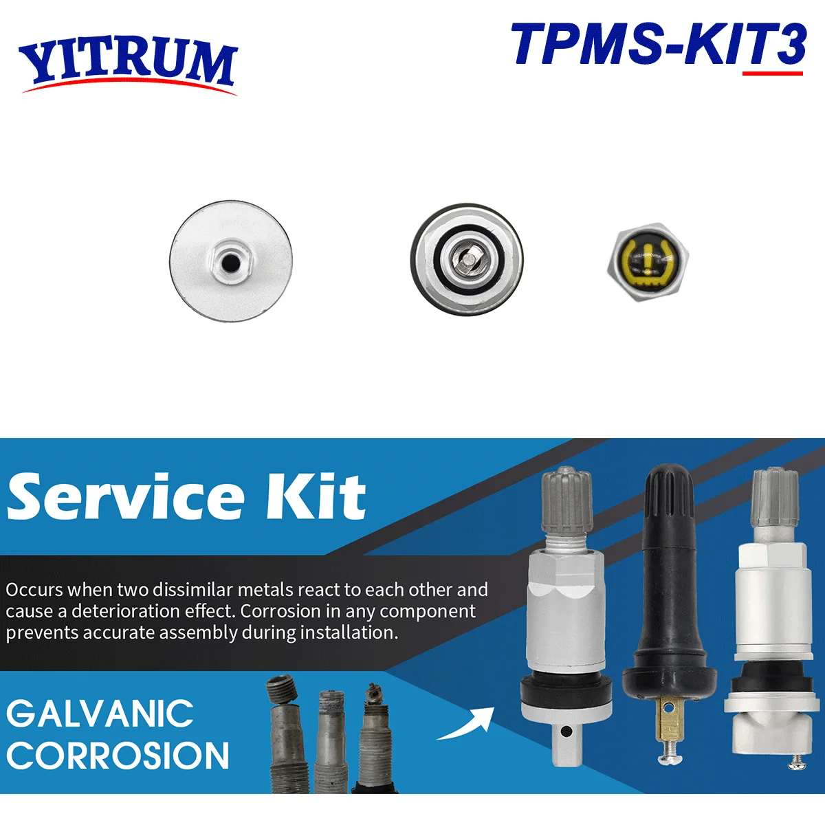 TPMS Tire Pressure Sensor Aluminum Alloy Valve Stem Replacement Repair Kit For GM Chevrolet Cadillac GMC Opel Ford Lincoln