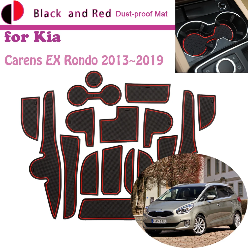 

Резиновый коврик для дверных пазов для Kia Carens EX Rondo RP 2013 ~ 2019 2014 2015 2016 2017 2018, подушка для хранения ворот, подставки, Пыленепроницаемая наклейка для интерьера