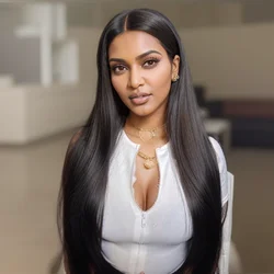 Straight 13x6 HD Lace Frontal Wig 40 inch Long 100% Human Hair Wigs Cheap on Sale 200 Density Lace Frontal Wigs for Women Choice