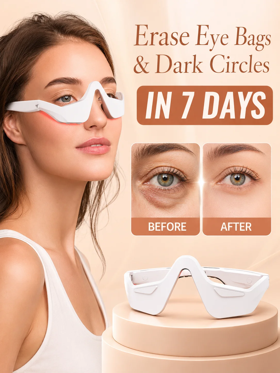 Eye Bags Massager 3D Eyes Relax Massager Fatigue Relief Puffy Eyes Lighten Dark Circles Beauty Eye Care
