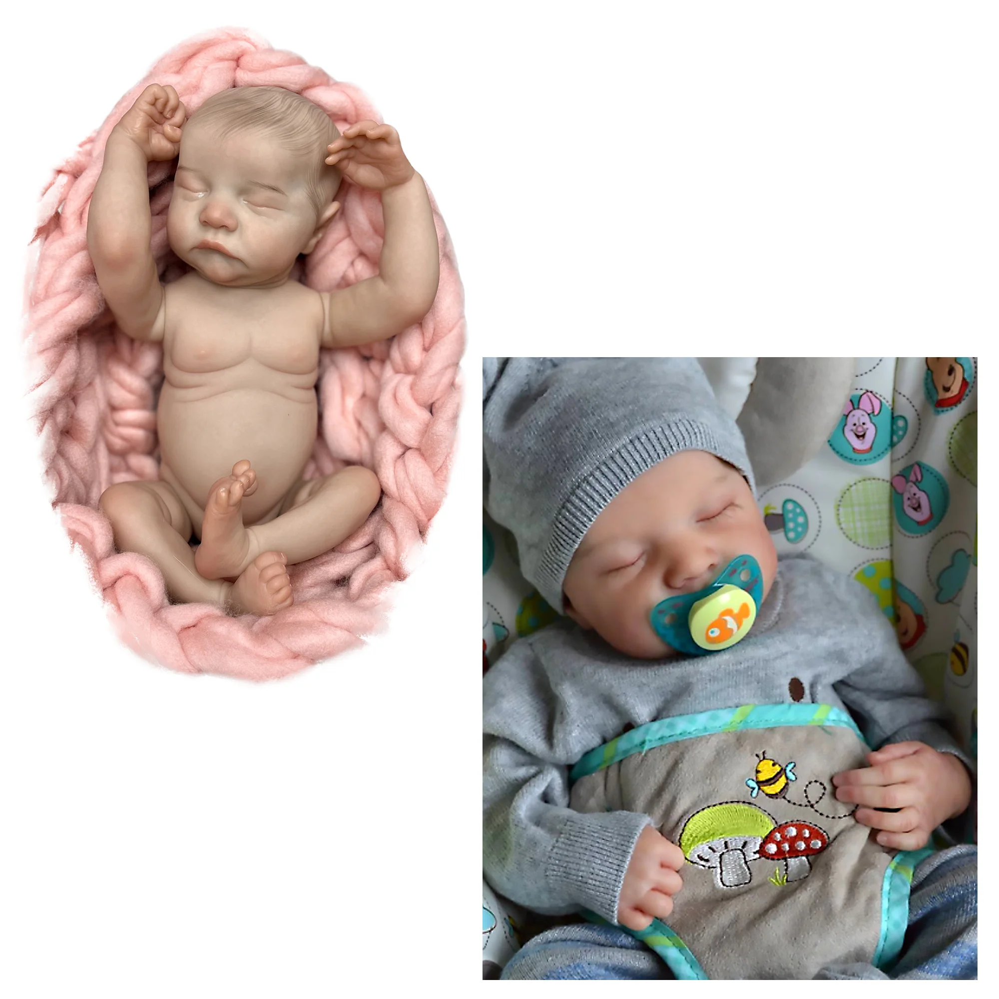 

41CM Levi Waterproof Bebe Reborn Dolls Full Body Vinyl Handmade Painted Realistic Doll Toys For Children Muñecas Reborn