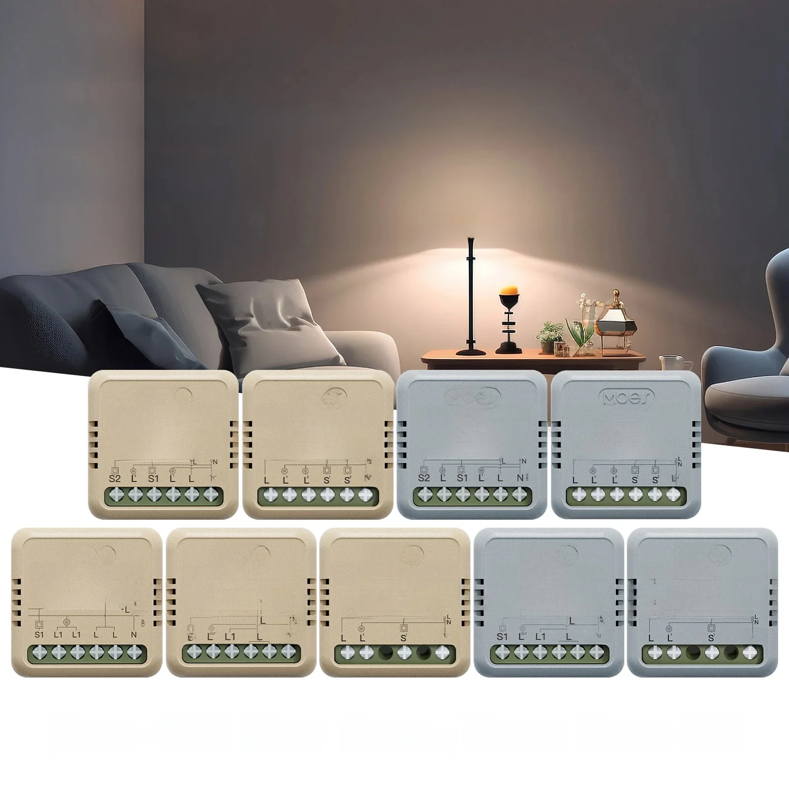 MOES Mini Tuya WiFi/Zigbee Smart Switch/Dimmer Module DIY Module Lichtschakelaar 1/2 Gang Afstandsbediening werk Alexa Google Thuis - afbeelding 2