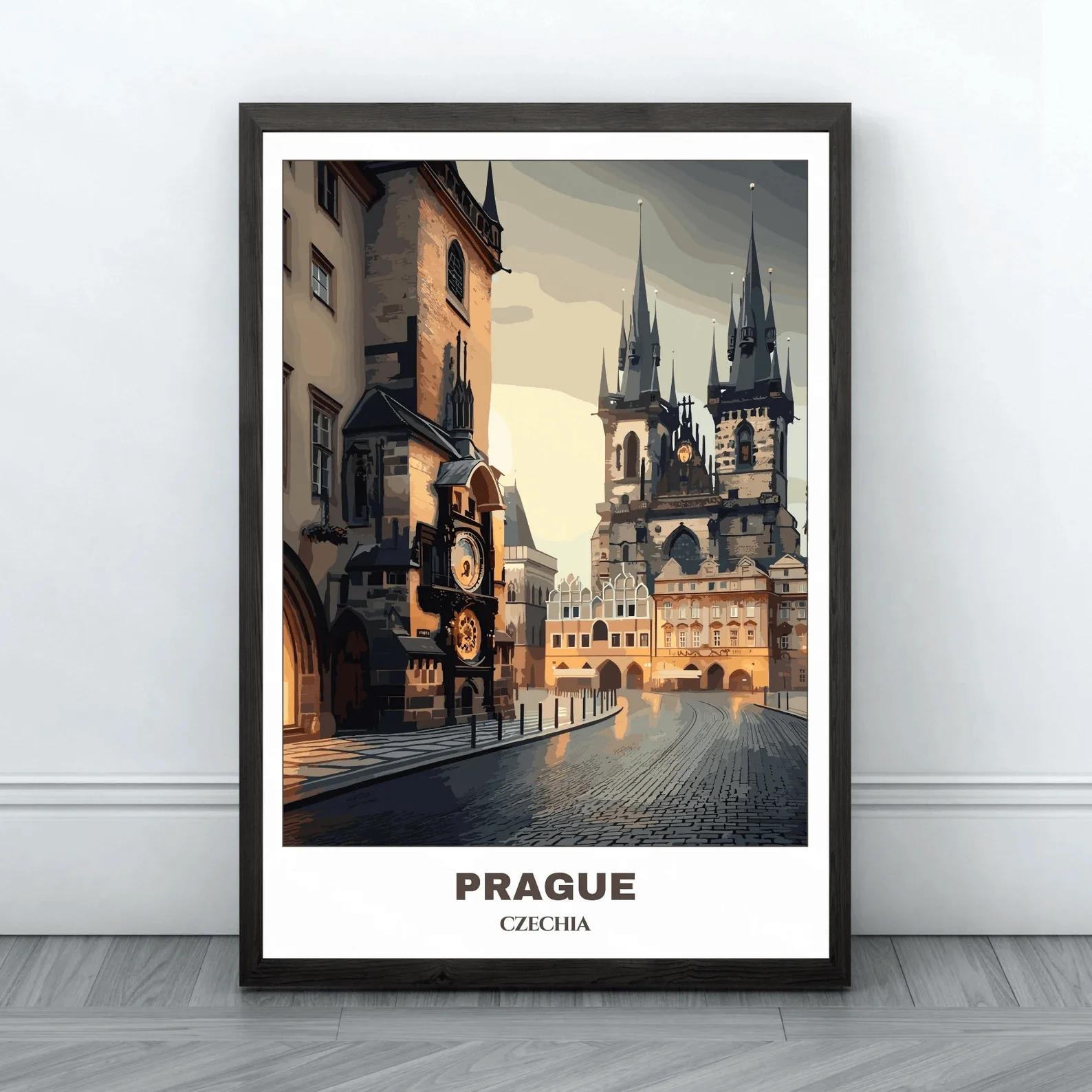 Impresión de viajes de Praga, Praga - Regalo de viaje de la República Checa, póster de ciudad imprimible, arte de pared digital de checa, regalo de cumpleaños