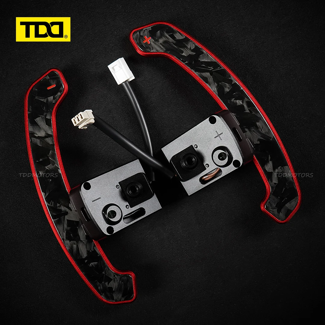 

TDD Glossy Carbon Fiber Magnetic Paddle Shifter For Nissan Micra VERSA FAIRLADY Rogue Teana X-trail Altima Aluminum Alloy Back