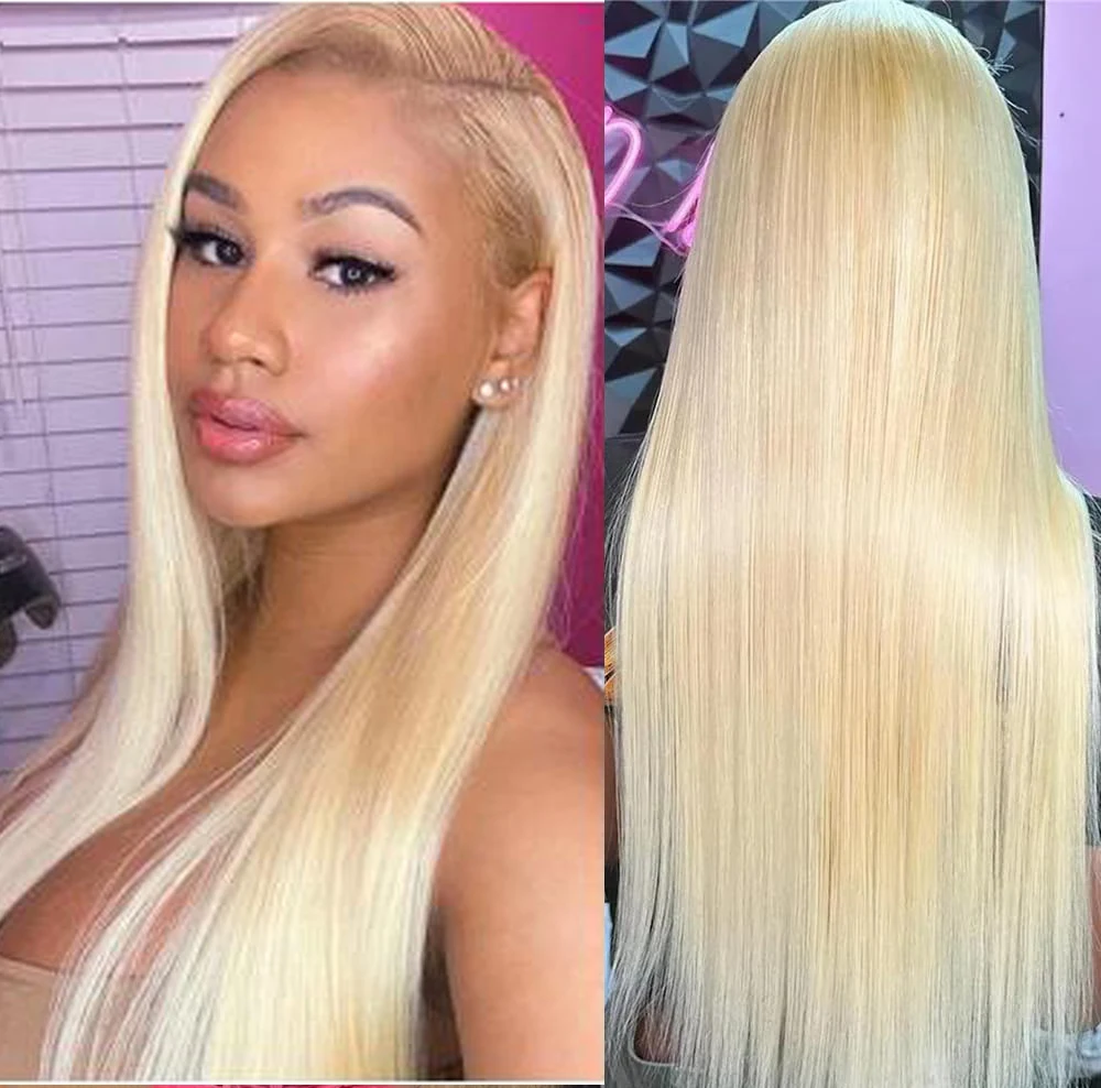 13x4 Transparent 613 HD hd lace wig 13x6 brazilian human hair 13x6 Blonde Straight Lace Front Wig For Women  ready to wear