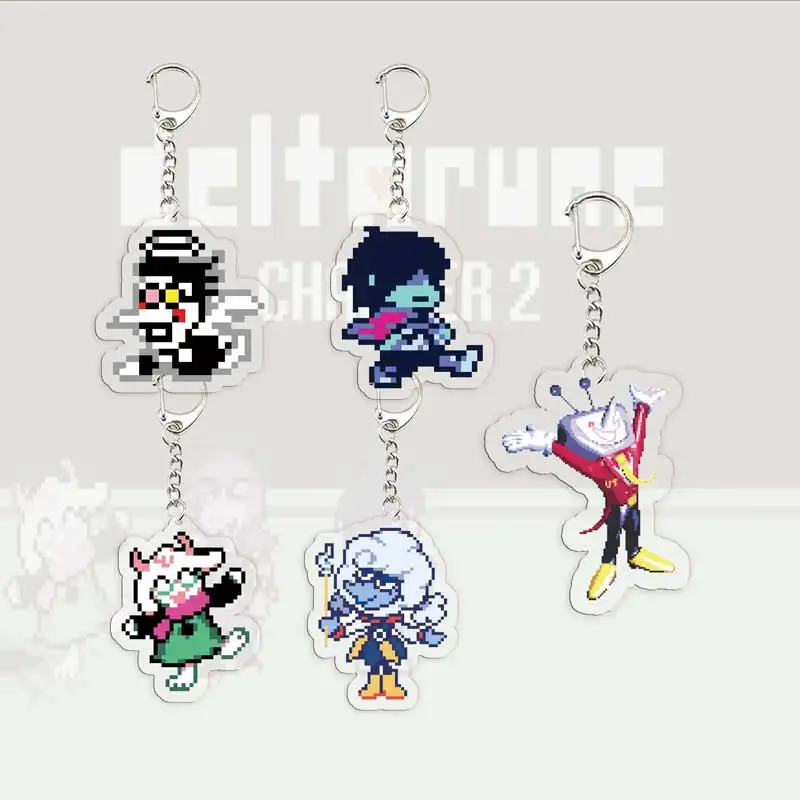 Cute Game Deltarune Spamton Tenna Baby Keychains for Accessories Bag  Susie Ralsei Key Chain Ring Gifts Gamer Friends Keyrings