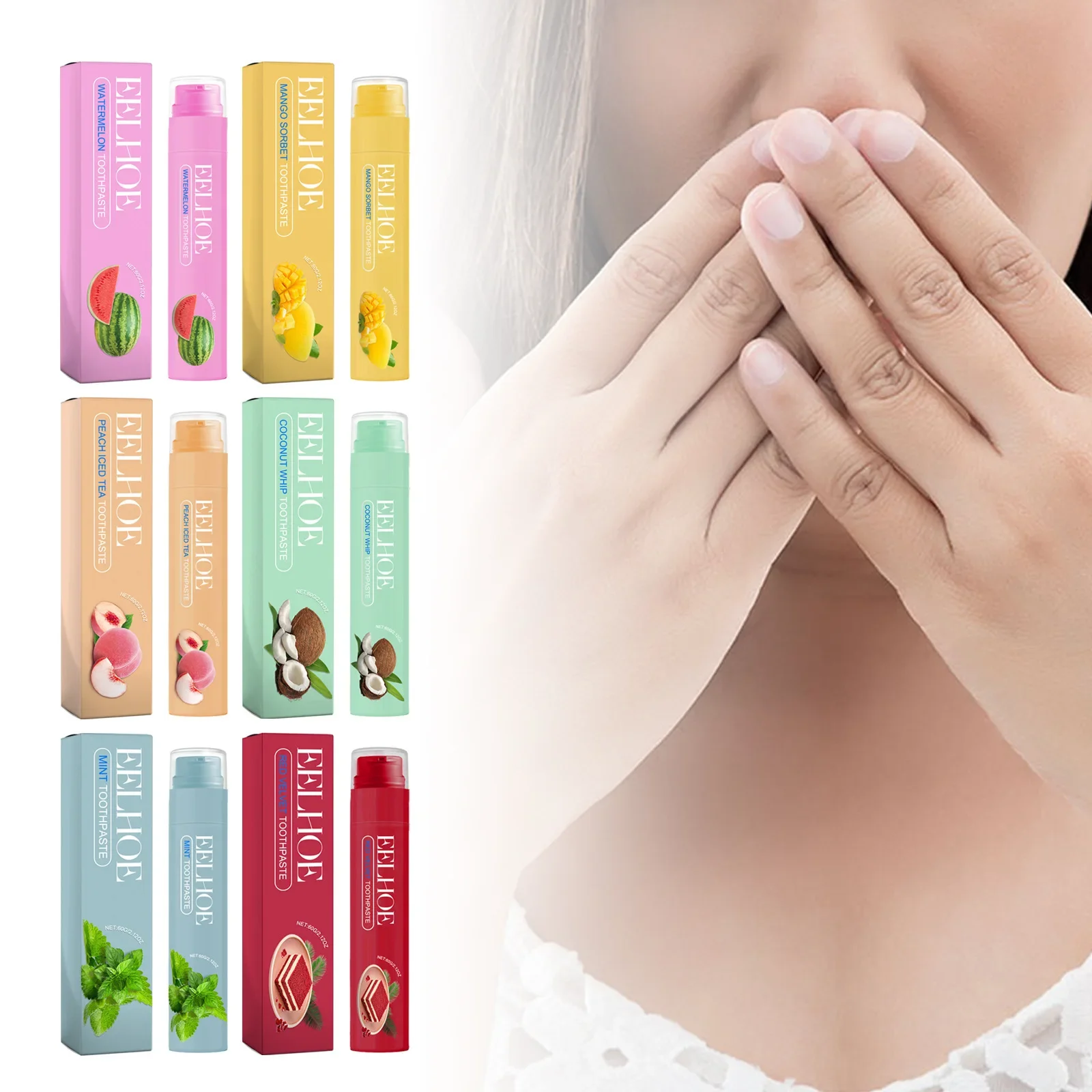 Eelhoe Whitening Tandpasta Tand Vlek Remover Orale Geur Verwijderen Frisse Adem Schoon Mondholte Tanden Verheldering Tandpasta