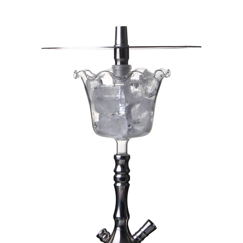 Wholesale New Design Glass Hookah Bowl Cool Feeling Shisha  Water Pipe Accessory Ice Bucket With Big Capacity