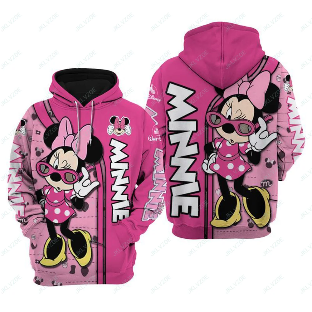 Autumn And Winter New Arrivals Hoodie Disney Minnie Women Pullover Sweatshirt For Adults Disney World Fashion Pullover