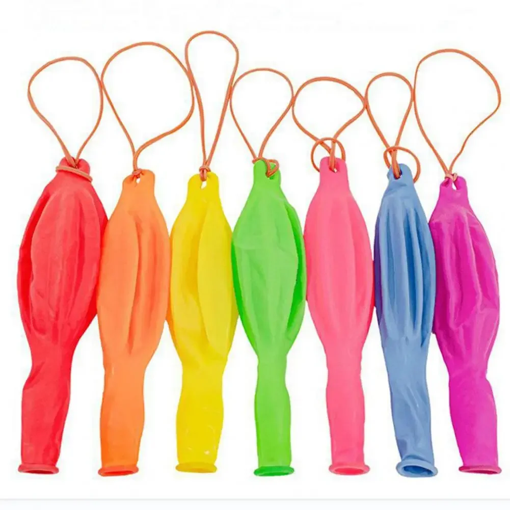50Pcs Balon dziurkacz z gumką Lateksowy balon odbijający Wewnątrz Na zewnątrz Dzieci Codzienne gry Zabawa Balon Urodziny Impreza Baby Shower — zdjęcie 2