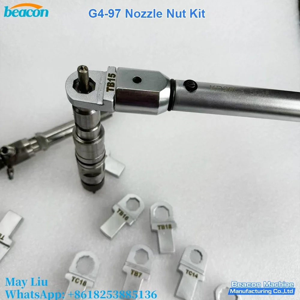 Multifunctional Fuel Injector Nozzle Torque Wrench with Interchangeable Head Connectors Square Adapters G4-97