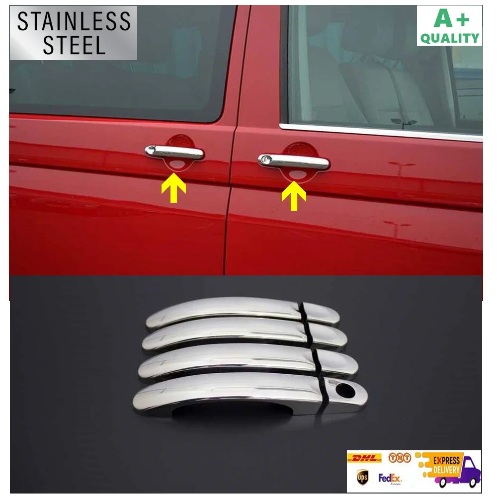 

For VW T6.1 Transporter Chrome Door Handle 4 Door 2020-2023 Models. Stainless Steel. A + Quality. Car Tuning Modified