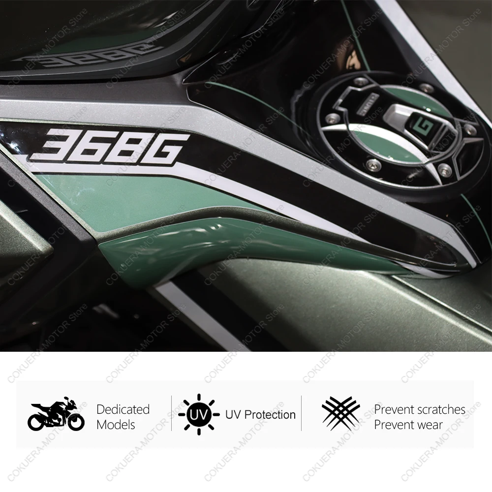 For ZONTES 368G 2025 Scratch Resistant And Wear-Resistant Motorcycle Accessories Tank Pad Sticker 3D Resin Protective Sticker - Image 3
