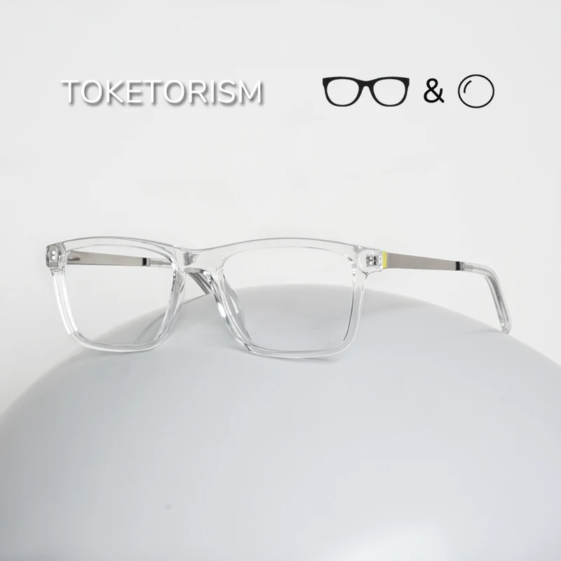 

Toketorism Large Frame Transparent Women Glasses Reading Eyeglasses For Men Prescription Glasses For Myopia