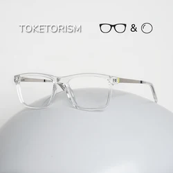 Toketorism Large Frame Transparent Women Glasses Reading Eyeglasses For Men Prescription Glasses For Myopia