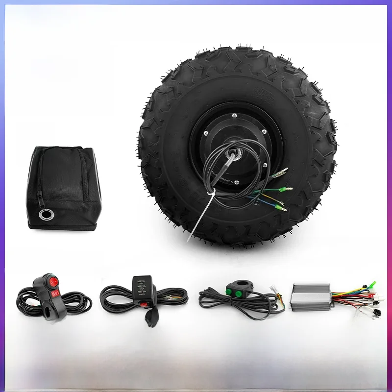 AliExpress L-faster EU Warehouse 350W Electric Garden Farm Feed Fishing Cart Wheelbarrow Gear Hub Motor Kit Off Road 14.5 Inch Wheel