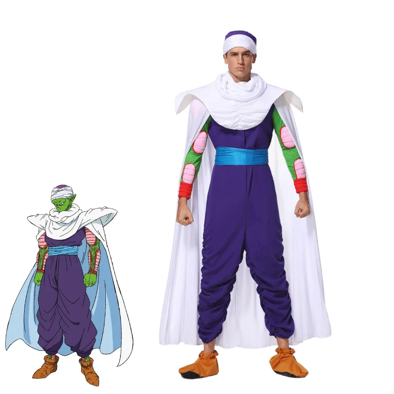 

Piccolo Cosplay Costume Deluxe Set with Cape Turban Belt Namekian Warrior Outfit for Men Adult Halloween Carnival Party