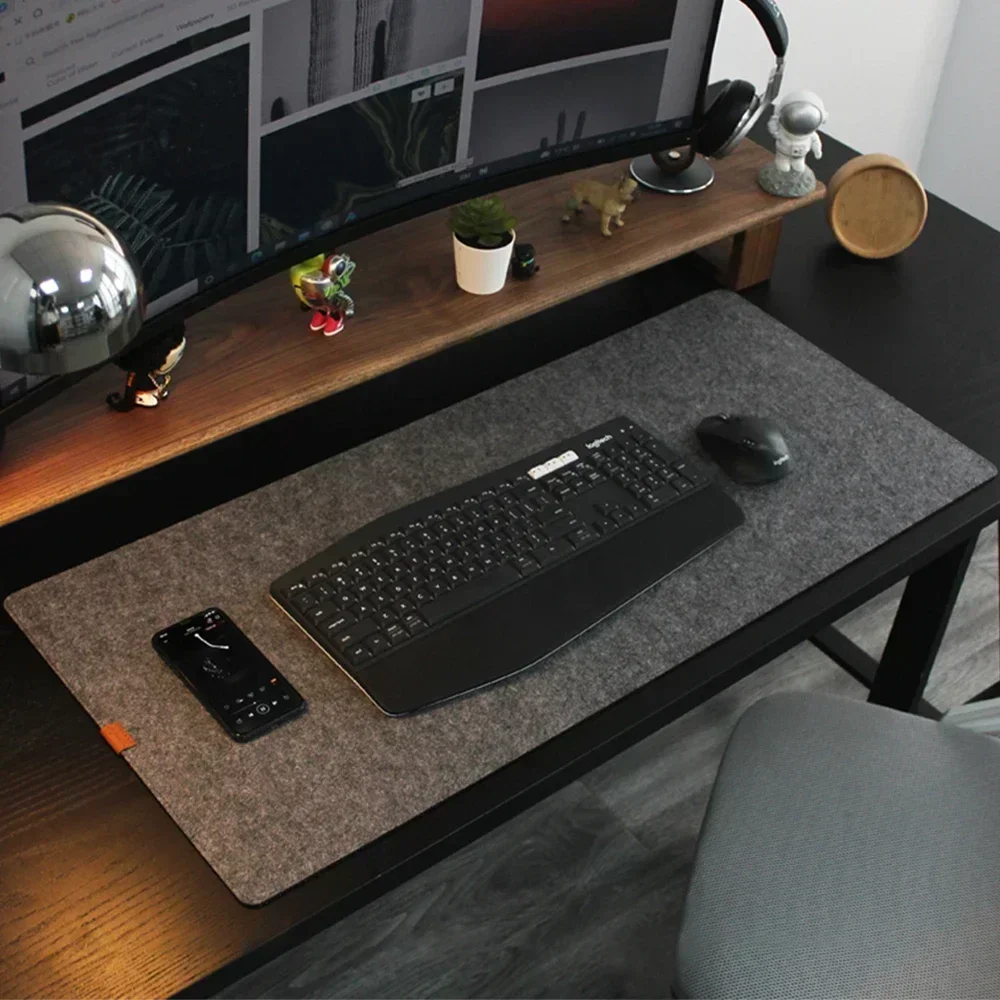 Tamanho grande Lã Sentiu Mouse Pad, Office Computer Desk Protector Mat, Almofada de mesa para