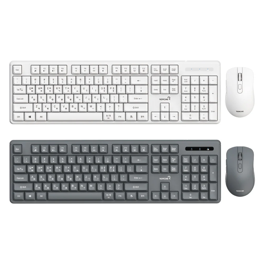 ROYCHE Low noise Wireless Keyboard Mouse set  2.4GHz Membrane Keyboard,RMK-3800