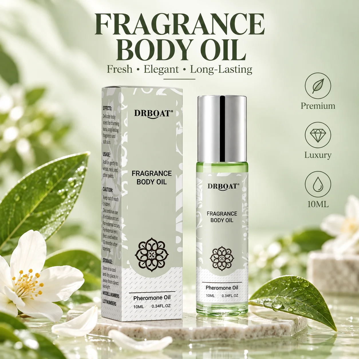 Perfume Jasmine Fragrance - Fresh Jasmine Perfume Oil Roll On
