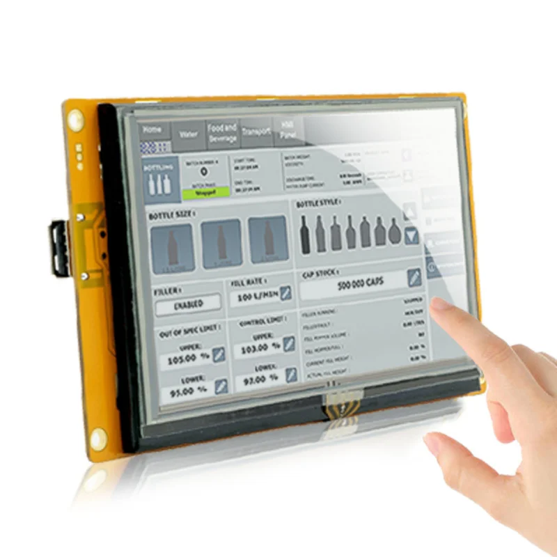 

SCBRHMI 4.3-10.1 inch HMI TFT-LCD Display,Cortex 1GHz CPU,128M Flash,UART Port for Arduino Nano/Uno/R3,ESP32