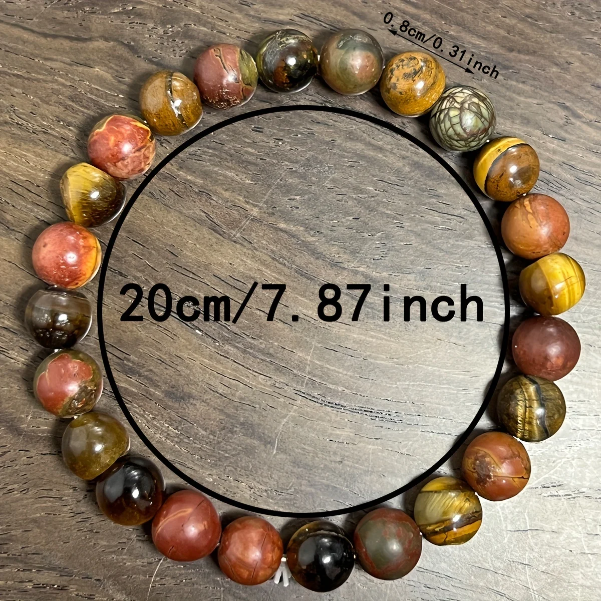 1pc/beschermingsarmband, tijgeroogsteen en matte Picasso-armband voor heren, Picasso Jasper-armband, Tijgeroogsteenarmband H