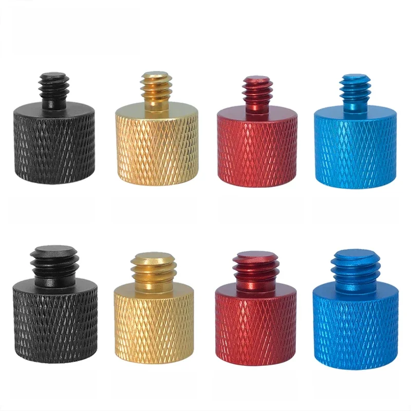 Śruba 1/4 do 3/8 cala Uniwersalna śruba konwersyjna do statywu z głowicą kulową Adapter do szybkiego montażu Aluminiowy czterokolorowy do lustrzanek cyfrowych — zdjęcie 2