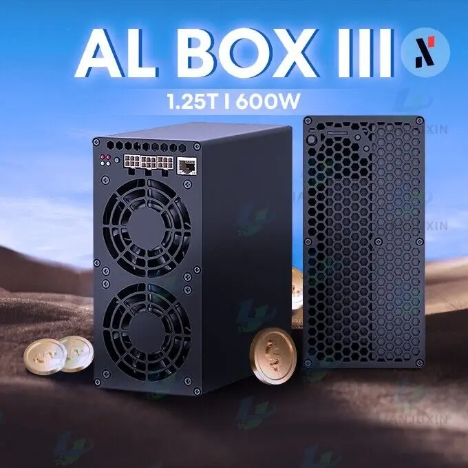 AJ اشتر 2 واحصل على 1 مجانًا Goldshell AL BOX III عامل منجم ALPH hashrate 1.25TH/S 600W Blake3 Alephium جديد