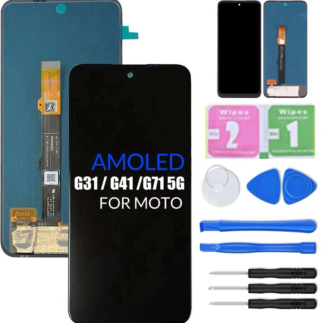 

6.4 NEW OLED/TFT For Motorola Moto G31 G41 G71 5G LCD Digitizer Touch Screen Full Assembly Without Frame Spare Part Replacement