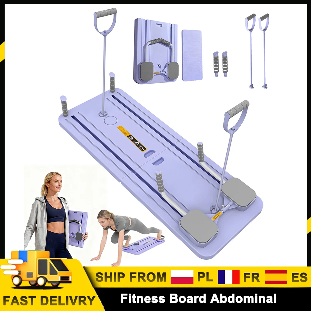 Planche d'entraînement abdominale multifonctionnelle, planche de pompes à rebond automatique, planche de Pilates pliable, équipement de fitness pour la maison
