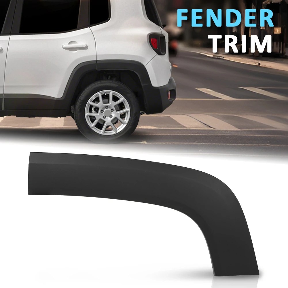 

Накладка на левое крыло заднего водителя, черная, подходит для Jeep Renegade 2015-2023 гг., текстурированный пластик
