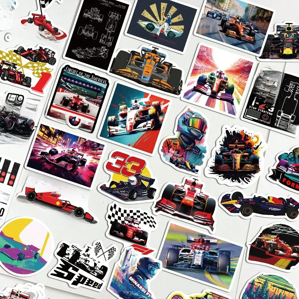 AliExpress 50pcs F1 Formula One Racing Stickers Notebook Luggage Skateboard Motorcycle Bicycle Helmet Cool