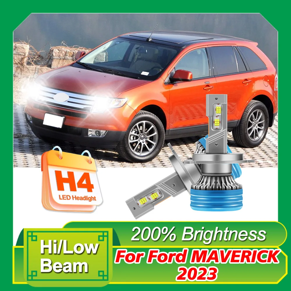 

H4 High/ Low Beam LED Headlamp Bulb 20000LM Single Copper Tube Durable Bulbs 6000k External Drive For Ford MAVERICK 2023