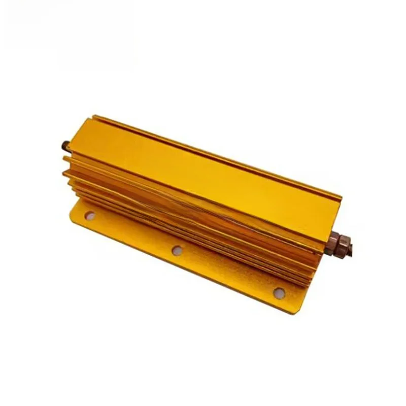 1szt RX24 200W Aluminiowa metalowa obudowa Rezystor drutowy 0,01 0,05 0,4 0,8 1 2,2 2,5 4 5 8 9 10 22 47 51 85 4K 22K Ohm — zdjęcie 2