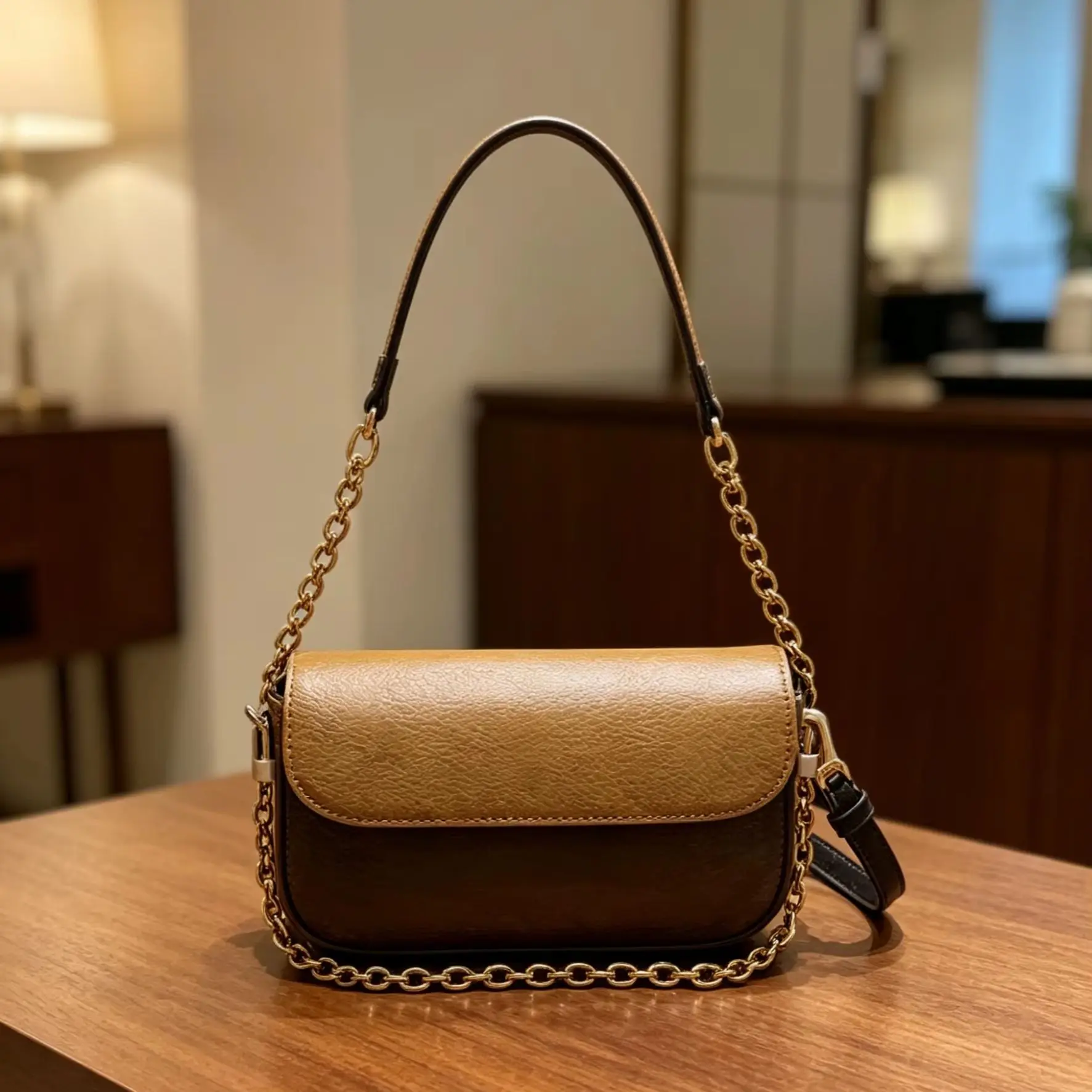 

Новая женская сумка-тоут/наплечная сумка в стиле колор-блок 2026 года, 23,5*12 см