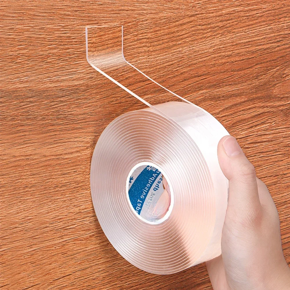 Ruban adhésif Double face Super résistant, ruban Nano Double face robuste, ruban Double Transparent réutilisable, sans couture et lavable