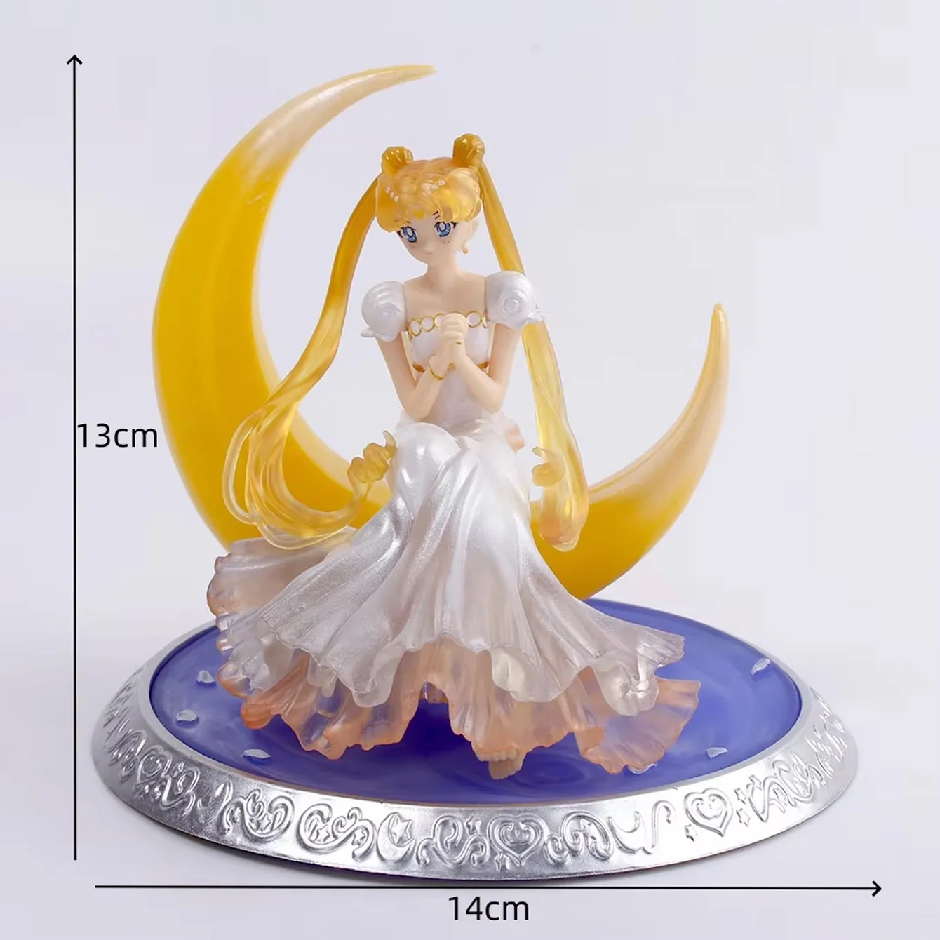Sailor Moon Princess Serenity & Neo Queen Serenity Figure Set | Moon Castle Scene Statue Desktop Decoration Gift for Anime Fans - view 5