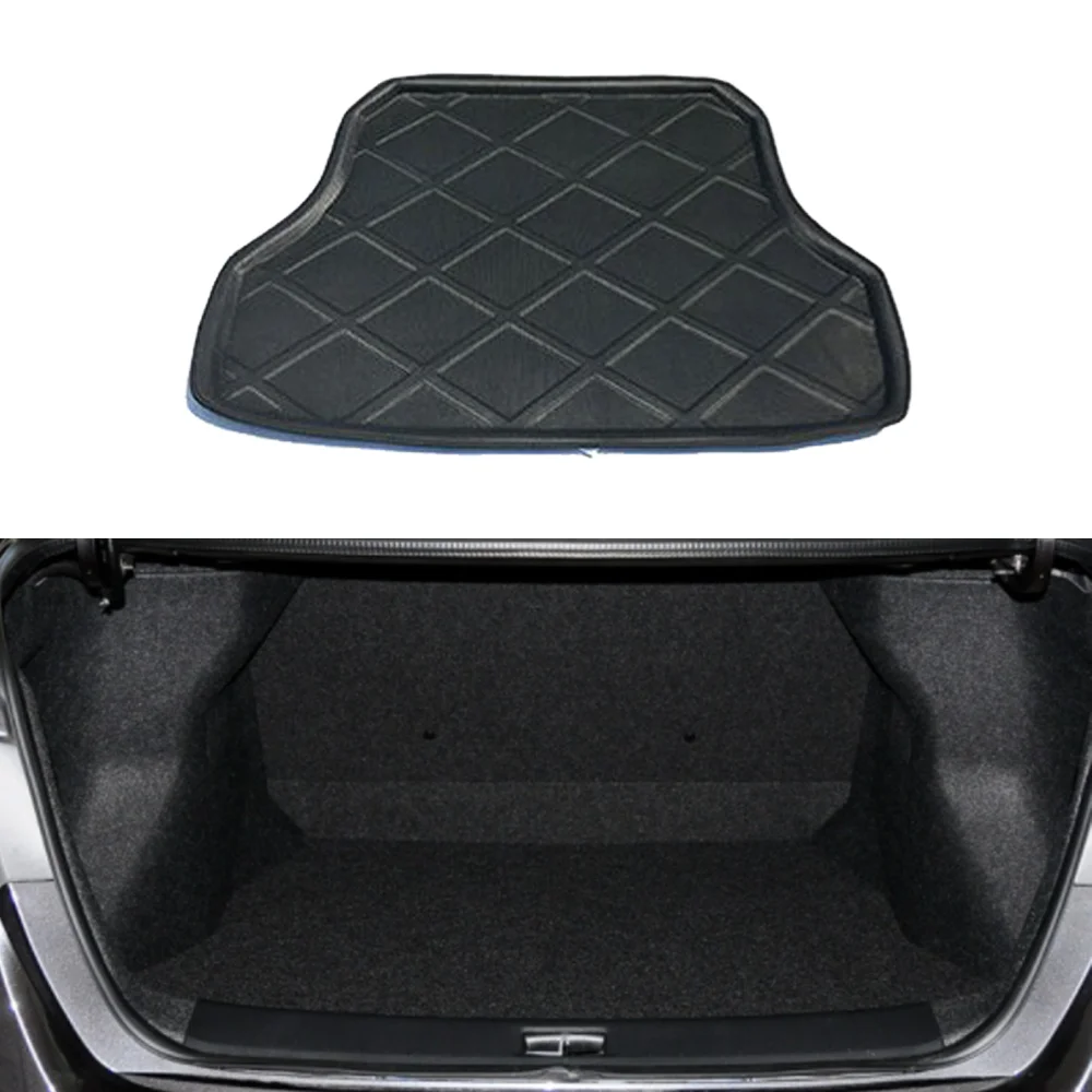 Car Rear Trunk Mat for Nissan Sentra B16 SE 6th 2007~2012 2008 Carpet Rug Luggage Cover Tray Panel Pad Liner Custom Accessories