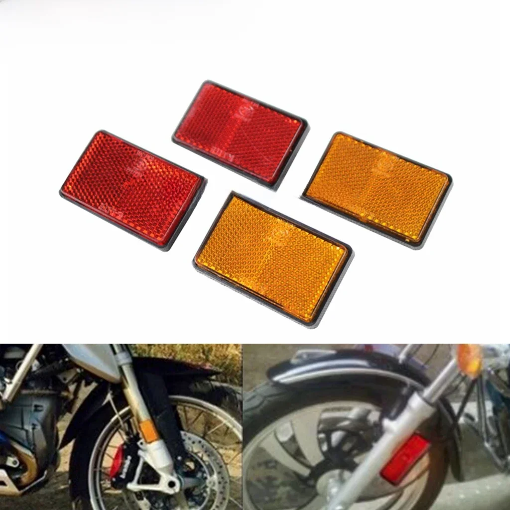 ECE/SAE prostokątny reflektor śrubowy znacznik boczny uniwersalny do motocykla ATV przyczepa samochód motocykl ostrzeżenie odblaskowa naklejka — zdjęcie 2