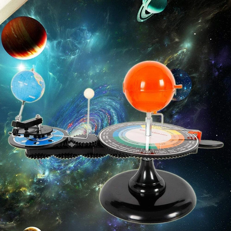 Solar System Model Sun Earth Moon Orbital Planetarium Model Astronomy Science Kit Teaching Tool for Children Toy