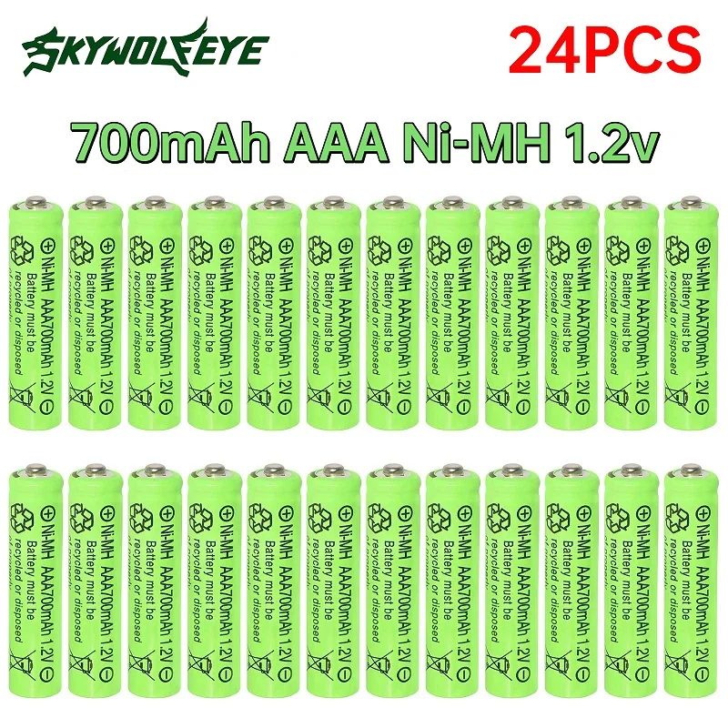 Lote de baterías NI-MH AAA de 1,2 v, batería recargable NiMH de 700mAh para coche de Control remoto eléctrico, juguete RC Ues