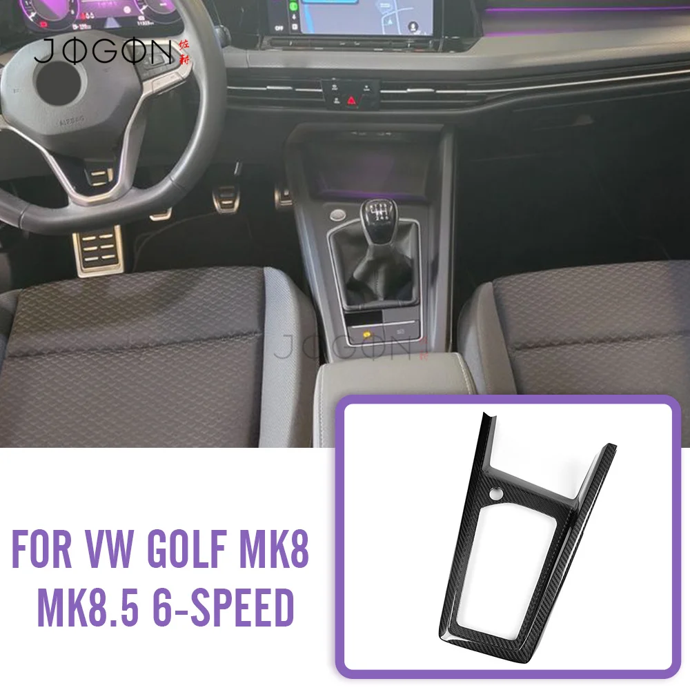 

For VW Golf 8 8.5 GTI GTD Golf R 2022-2026 LHD Real Carbon Fiber MT Center Console Panel Trim Interior Accessories