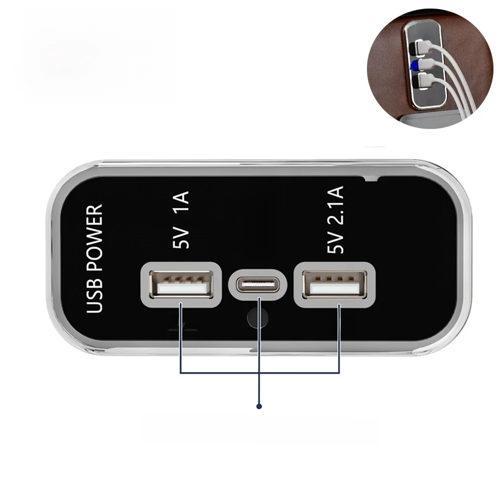 35,5W PD3.0 Gniazdo ładowarki samochodowej Podwójne gniazdo USB 3.1A Type-C Szybkie ładowanie Rozdzielacz Zasilacz do motocykli Ciężarówka ATV Łódź RV — zdjęcie 2